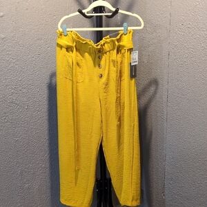 Bright Yellow Wide Leg Pants